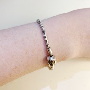 Pandora Snake Chain Bracelet w/ 4 Charms
